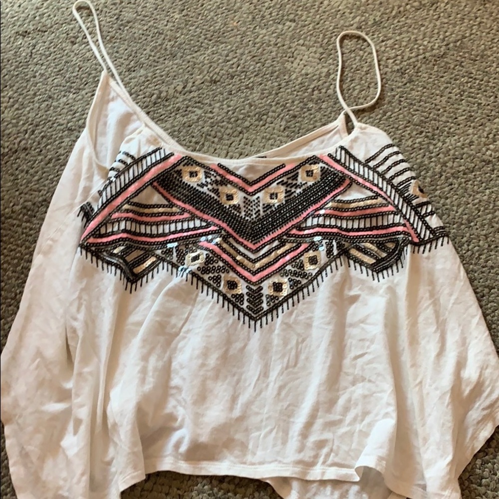express tank top with sequins